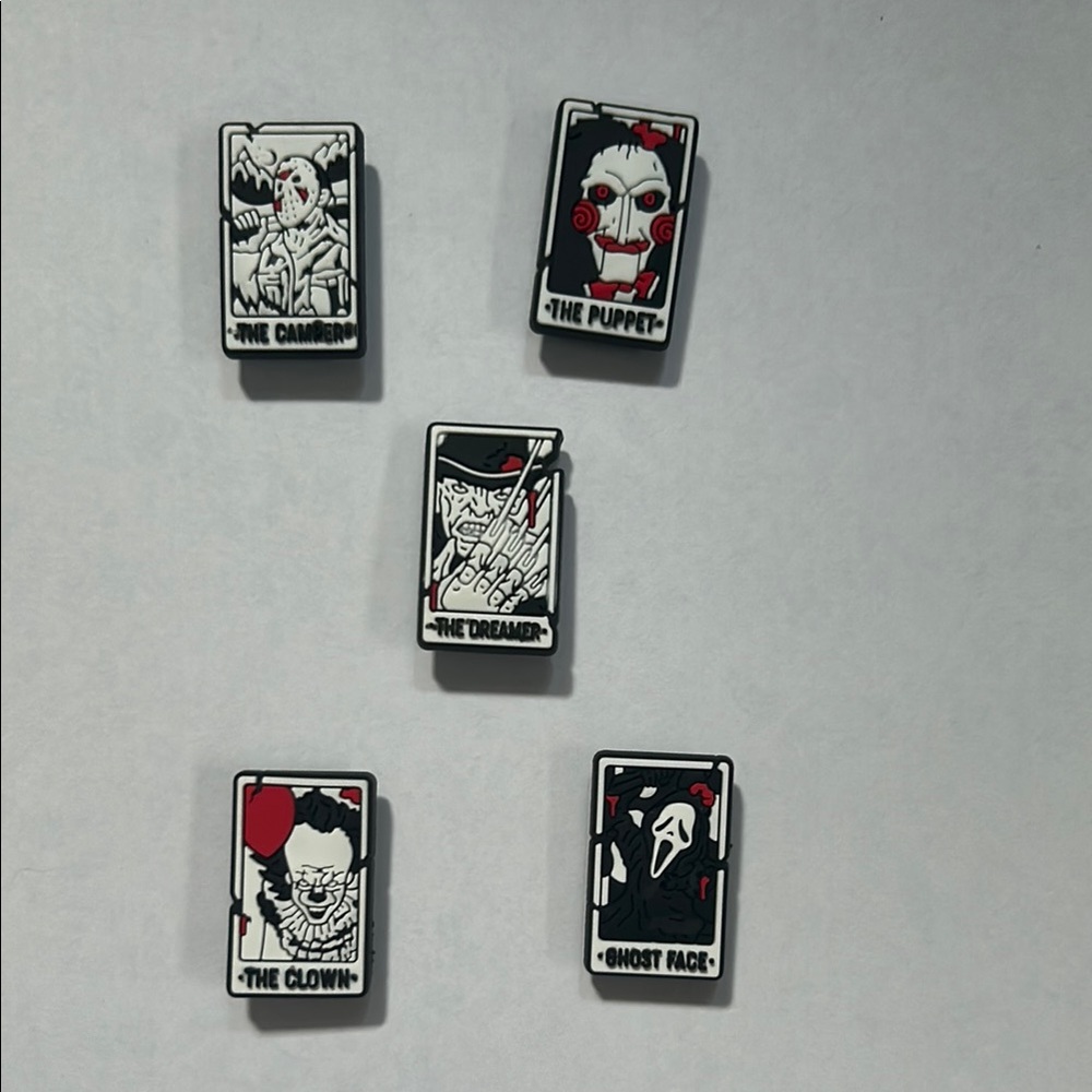 5 piece Horror Character Shoe Charms Set / croc charms / jibbetz
